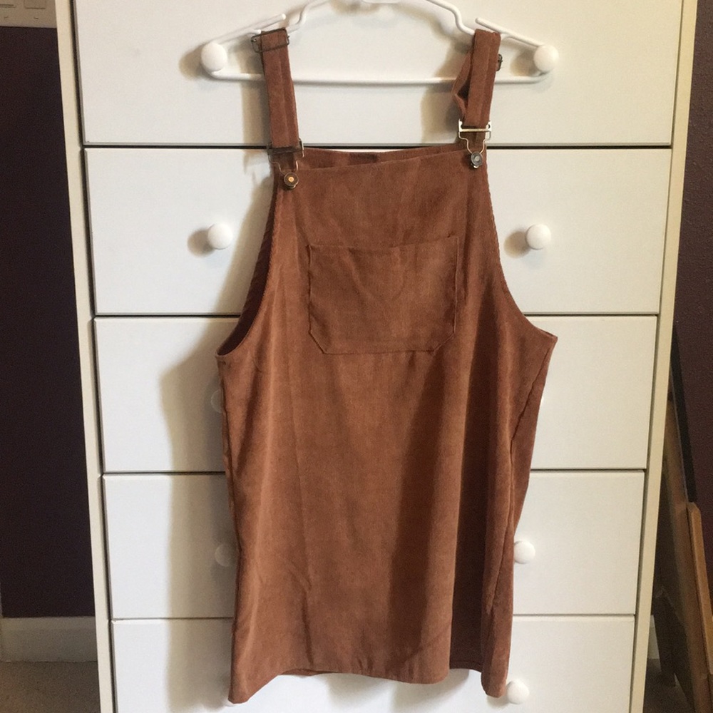 Corduroy overall dress